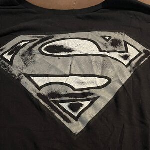 DC Comics Black Superman Logo Tee